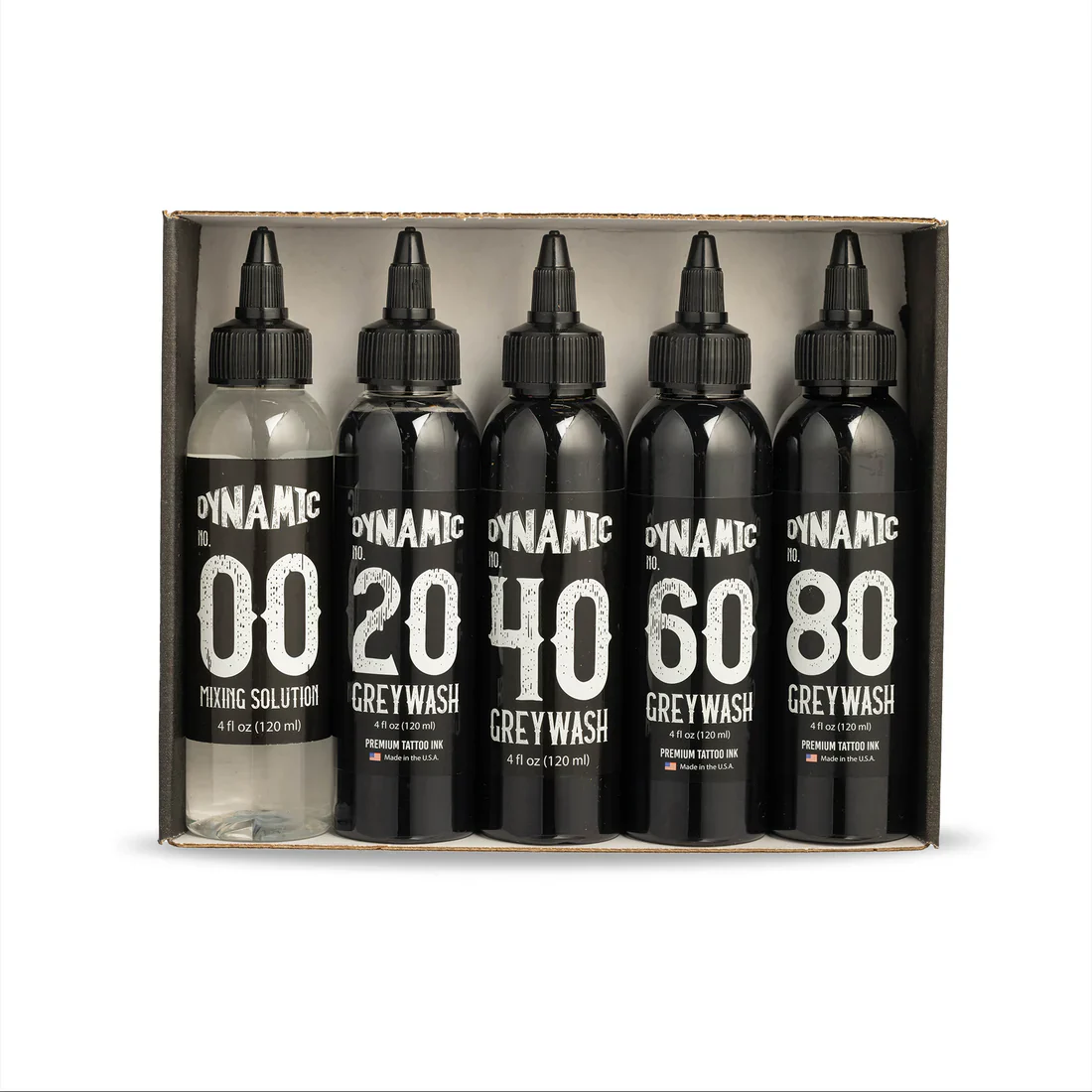 DYNAMIC TATTOO INK GREYWASH 4OZ SET (Now including 4oz Mixing Solution) - Image 6