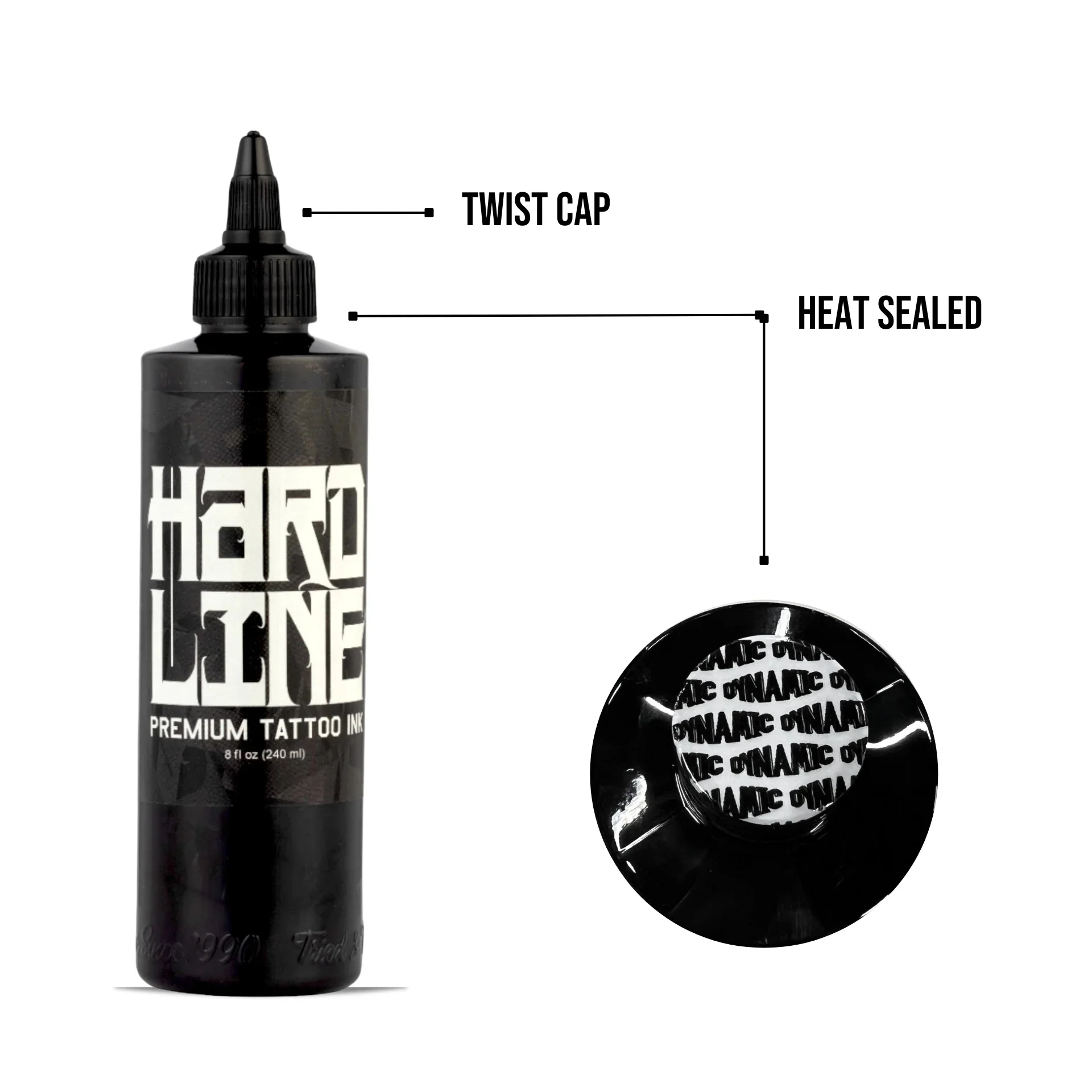 DYNAMIC BLACK HARDLINE TATTOO INK - 8OZ - Image 4