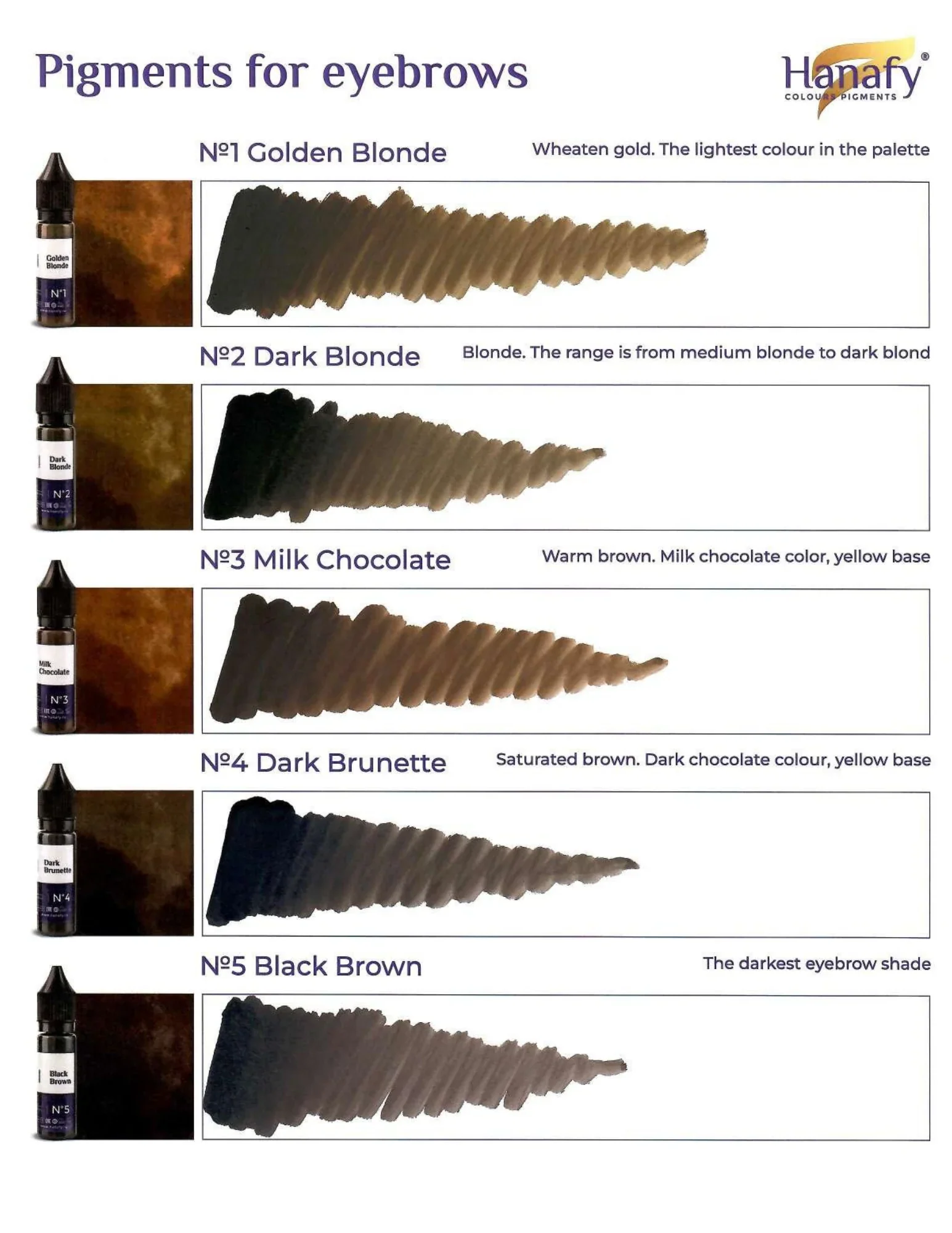 Hanafy Full Hybrid Eyebrow Pigment Set 15ml - Image 5