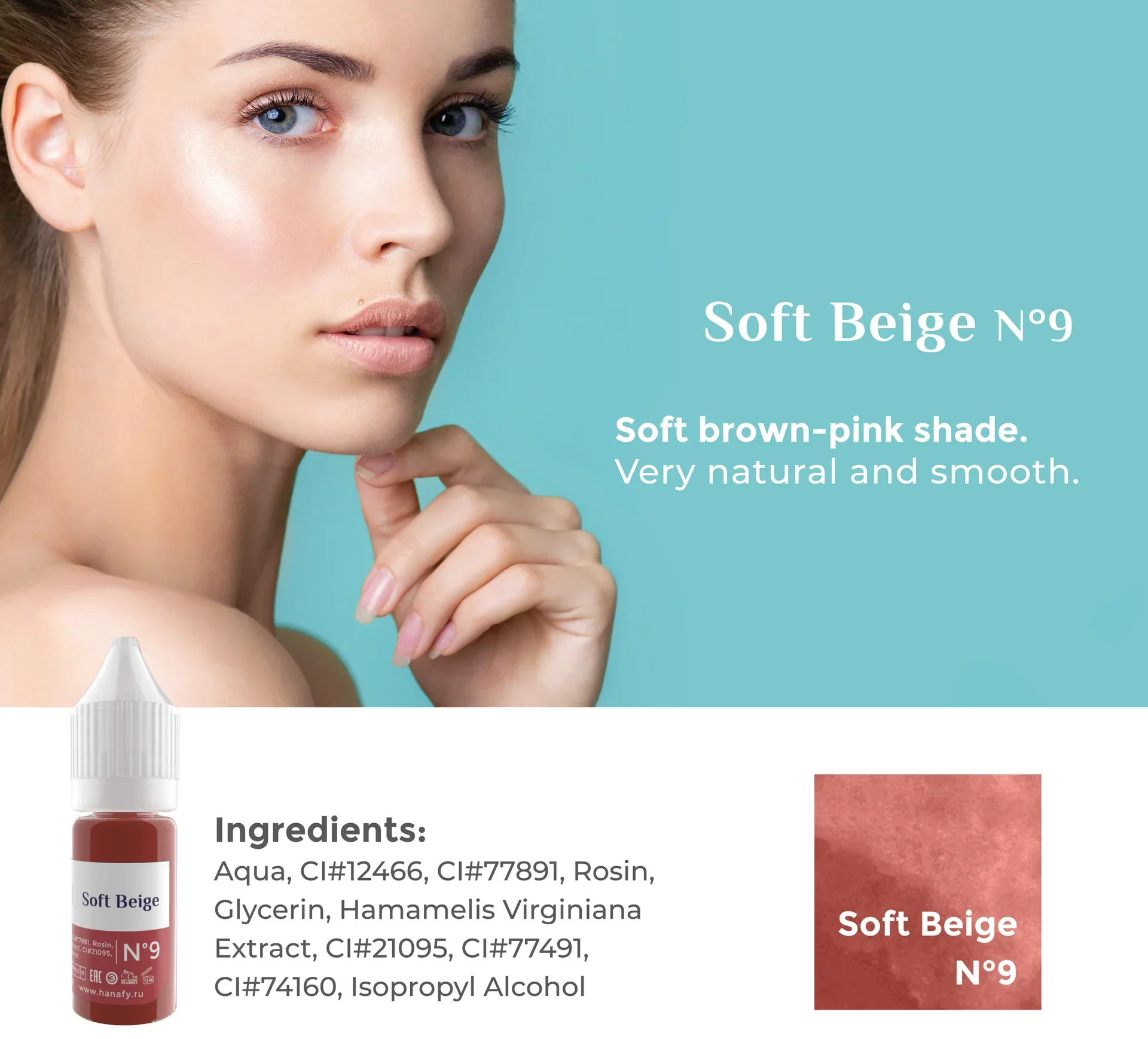 Hanafy Lip Pigment - Soft Beige N9 - Image 5