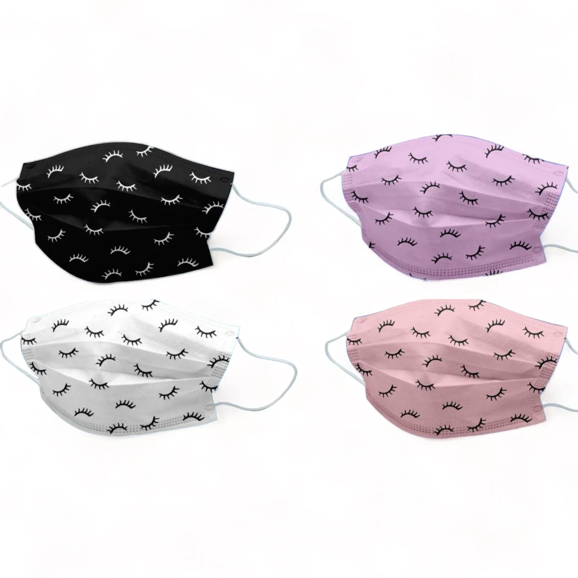 LASH PRINT DISPOSABLE FACE MASKS - Image 5