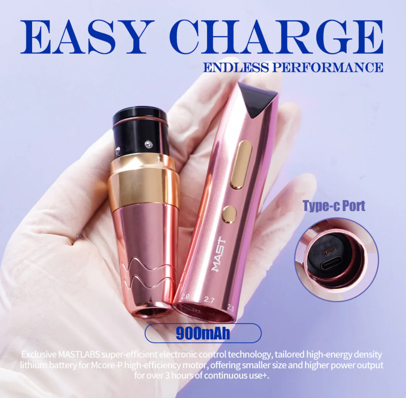 MAST P60 WIRELESS TATTOO PEN MACHINE WITH 2.2-3.2 ADJUSTABLE STROKE - Image 10