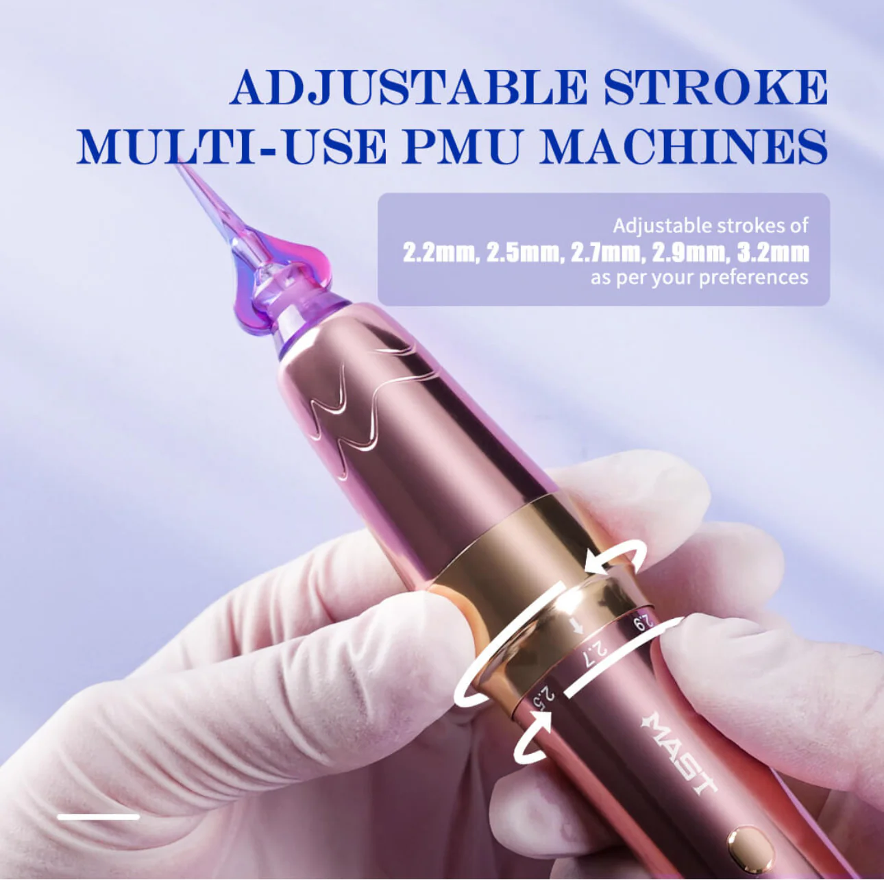 MAST P60 WIRELESS TATTOO PEN MACHINE WITH 2.2-3.2 ADJUSTABLE STROKE - Image 5