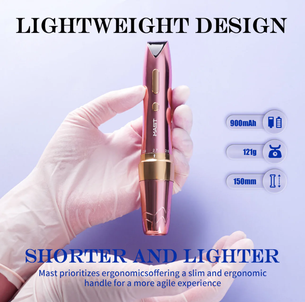 MAST P60 WIRELESS TATTOO PEN MACHINE WITH 2.2-3.2 ADJUSTABLE STROKE - Image 7
