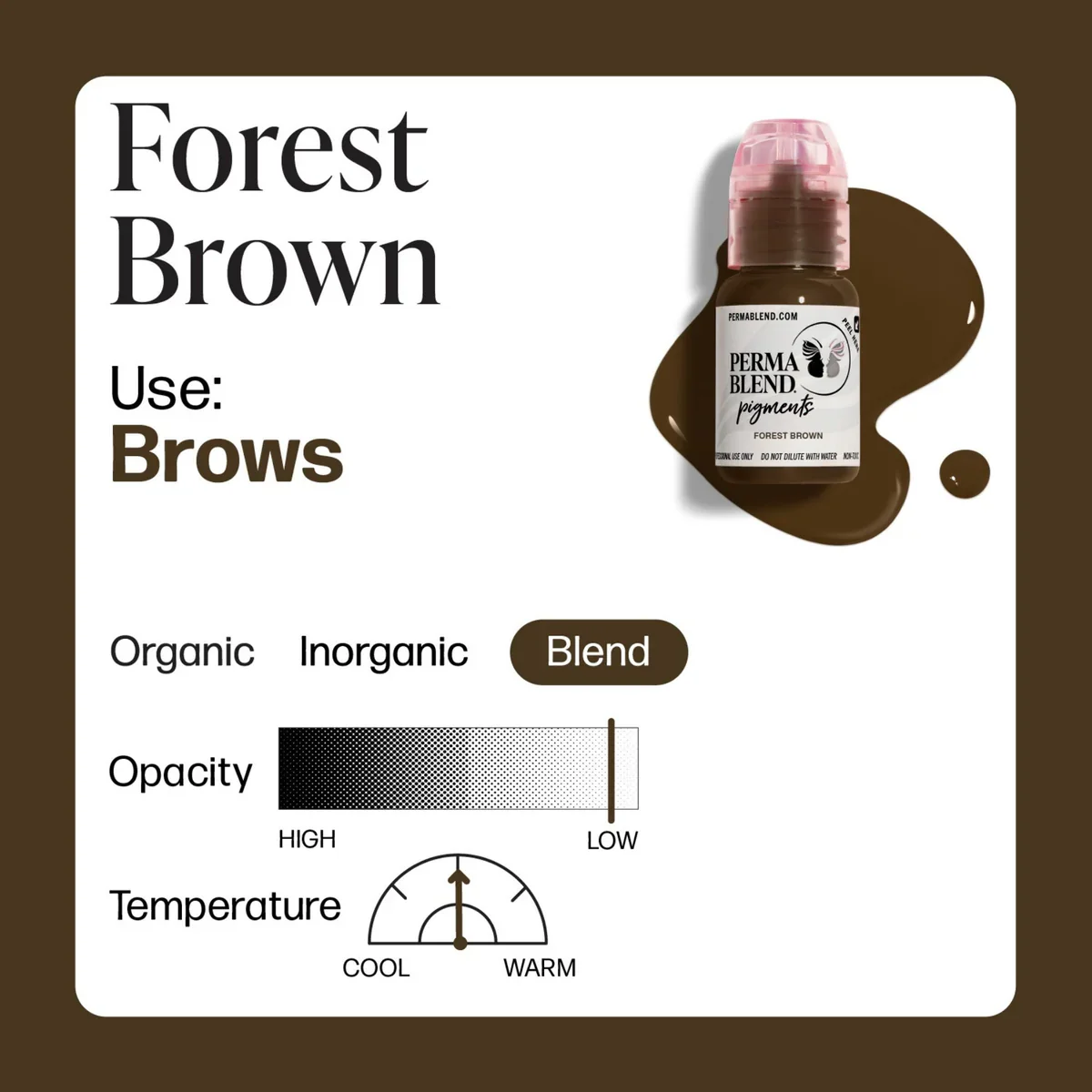 PERMA BLEND BROW PIGMENT - FOREST BROWN - Image 3