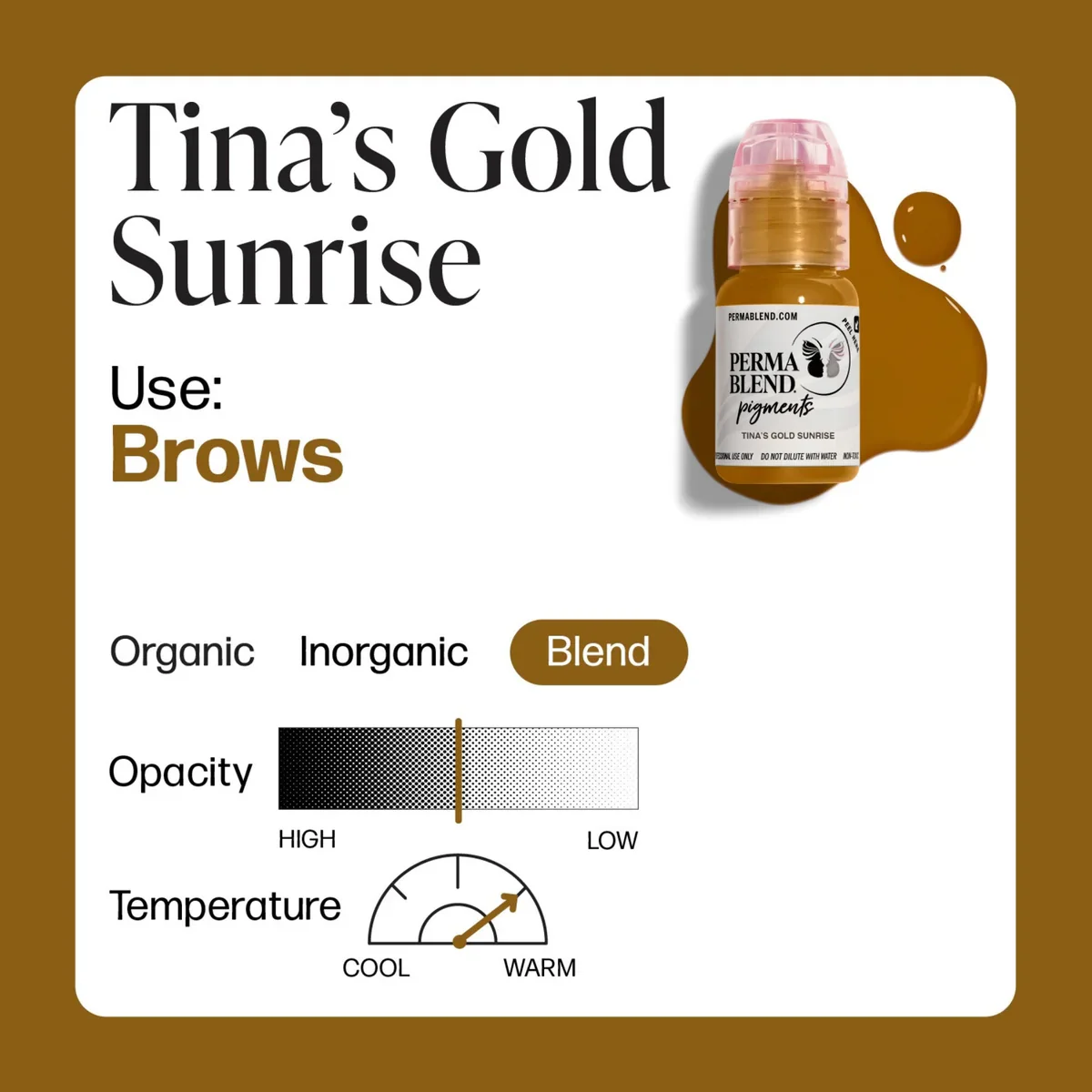 PERMA BLEND BROW PIGMENT - TINA’S GOLDEN SUNRISE - Image 3