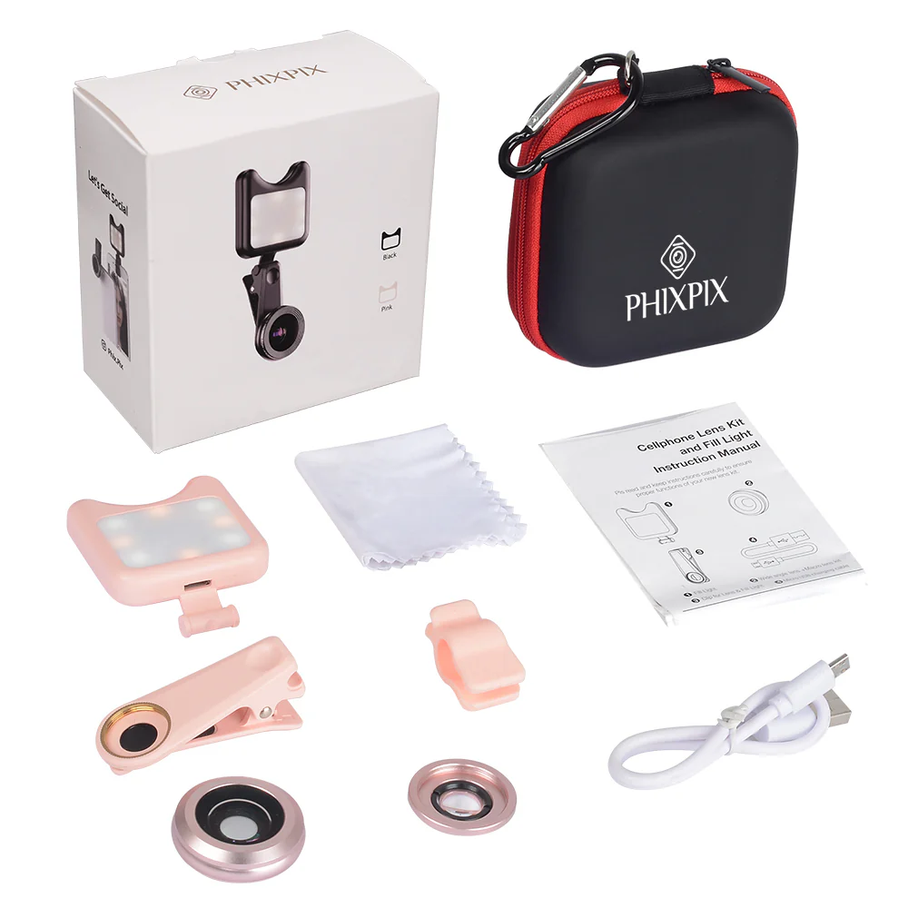 PHIXPIX "KITTY" 2 IN 1 SELFIE LENS PINK - Image 4